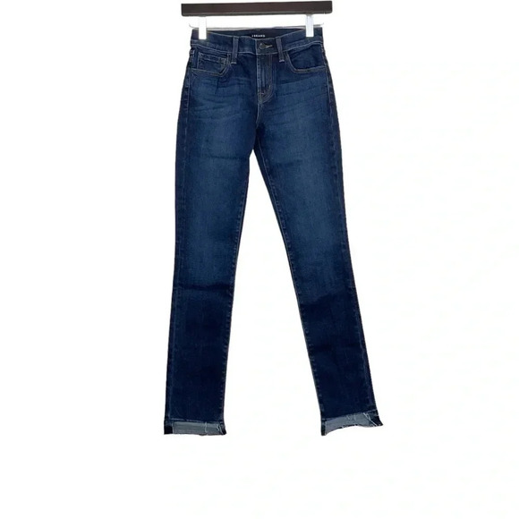 J Brand Mid Rise Skinny Jeans Size 24 Mesmeric Wash Released Step Hem - Picture 6 of 6